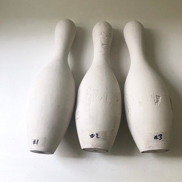 Wood Bowling Pin Etsy