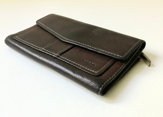 Brown Leather Fossil Wallet - image 3