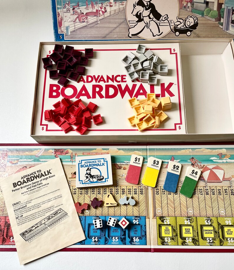 Vintage 1985 Advance to Boardwalk Board Game - Etsy