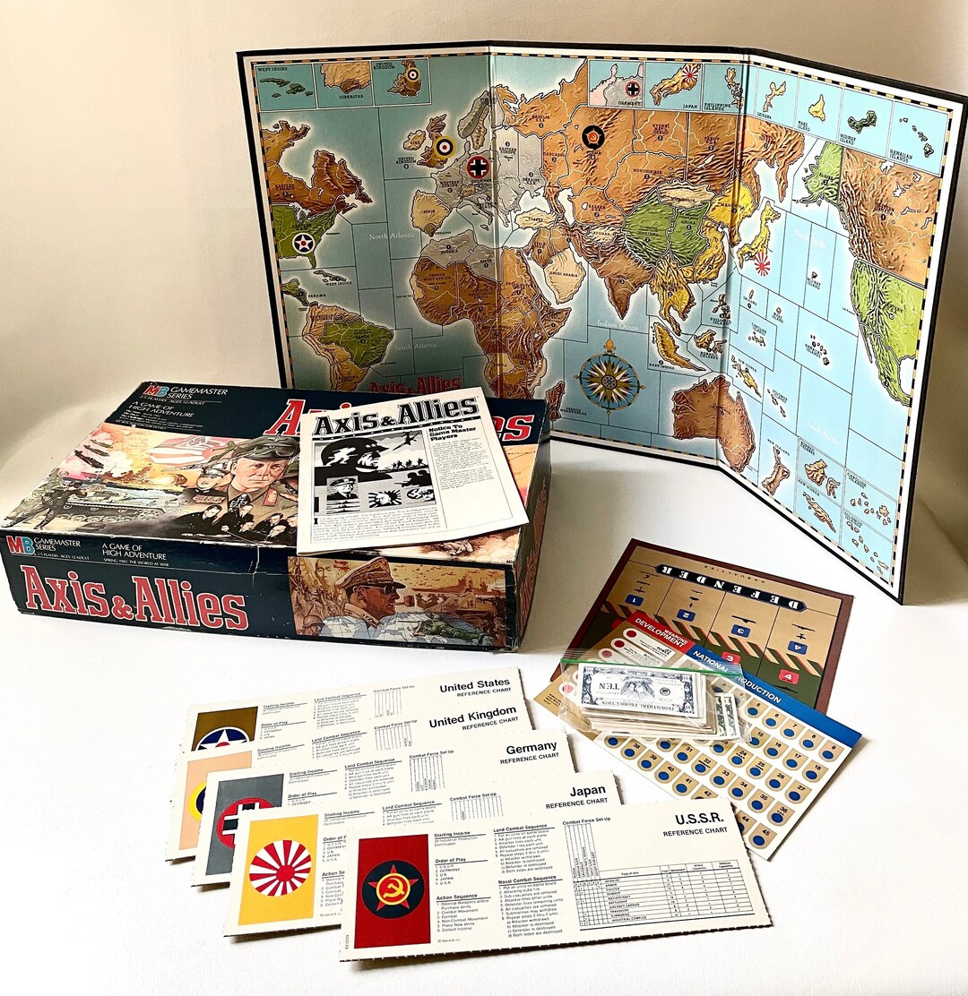 Vintage 1984 Axis and Allies Board Game Complete Etsy