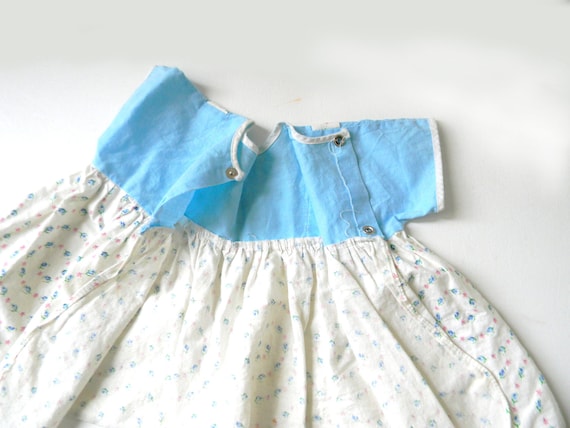 Vintage Pink & Blue Baby Girl Dress - image 4