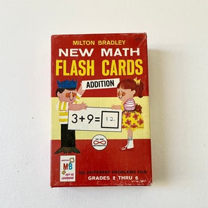 Vintage 1980 Math Flash Cards