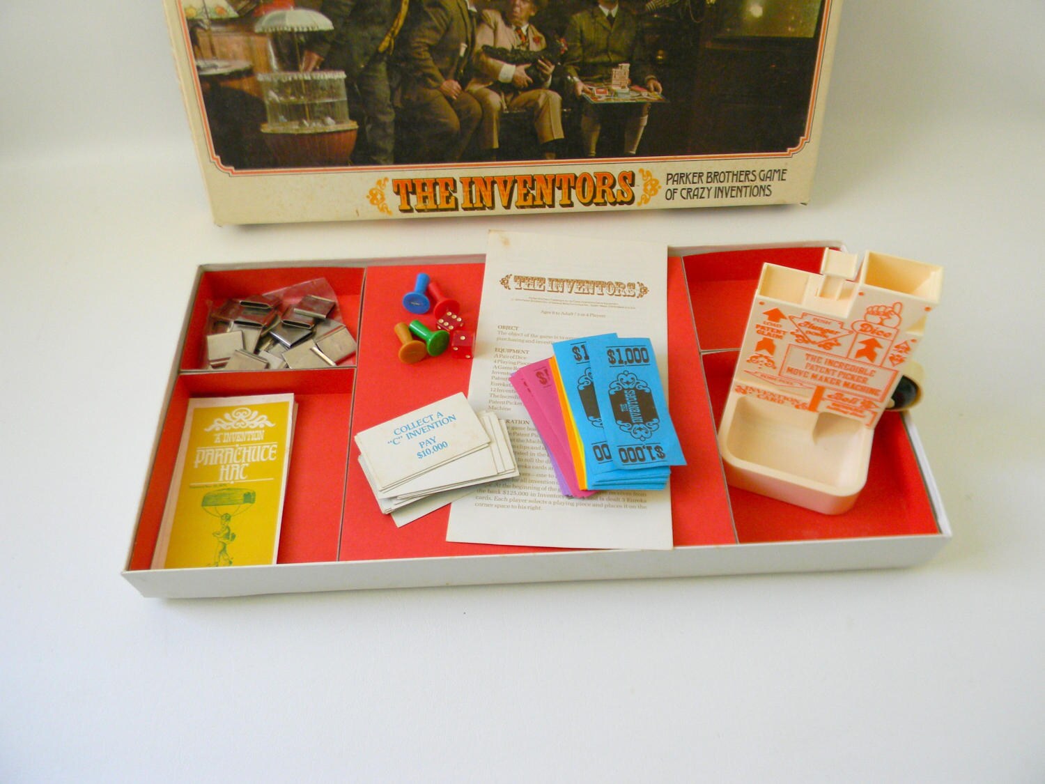 PARKER BROTHERS , THE INVENTORS GAME , 1974 GAME OF CRAZY