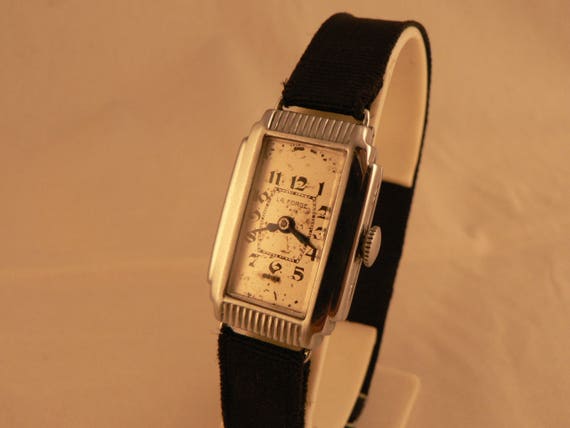 Vintage Art Deco La Forge Watch Stepped Cathedral