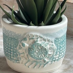 Meeresschildkröte Keramik Übertopf / handgemachter Keramiktopf / Pinselhalter / Deko für Sukkulenten / Strand Geschenk / Deko für Sukkulenten