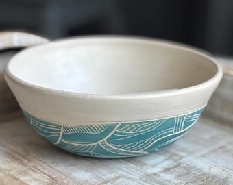 Cuenco de gres turquesa, cuencos de cerámica para servir, cuenco de fideos, cuenco de verduras, cuencos hechos a mano, cuenco de cerámica, cuenco de cerámica, cuenco de arroz, cuenco para servir
