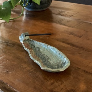 Handmade Ceramic Incense Holder: Speckled Stoneware Ash Catcher
