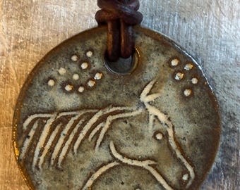 Horse pendant necklace, Horse gifts for equestrians, Handmade horse pendant necklace, adjustable necklace, gifts for horse lovers, horse