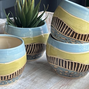 3” indoor planter, outdoor planter, succulent planter, handmade pottery, gift for her, unique pottery planters, gifts for plant lovers