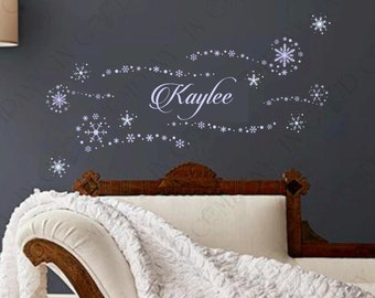 Personal Frozen Decals With YOUR CHILD'S NAME - Birthday Banner or Bedroom Decor 30" Assembled - 6 bonus decals