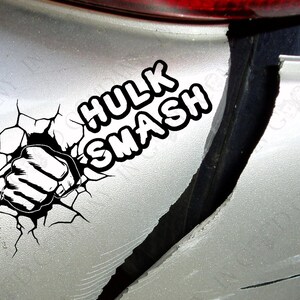 SMASH Decals - THREE (3) Decals! To apply to your Bumper Blemishes - Funny Bumper Stickers