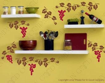 Grape Vine Decals - Choose between two color schemes