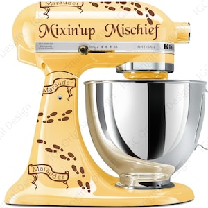 Kit de calcomanías Mixin'up Mischief - TU ELECCIÓN DE COLOR - para tu batidora de cocina