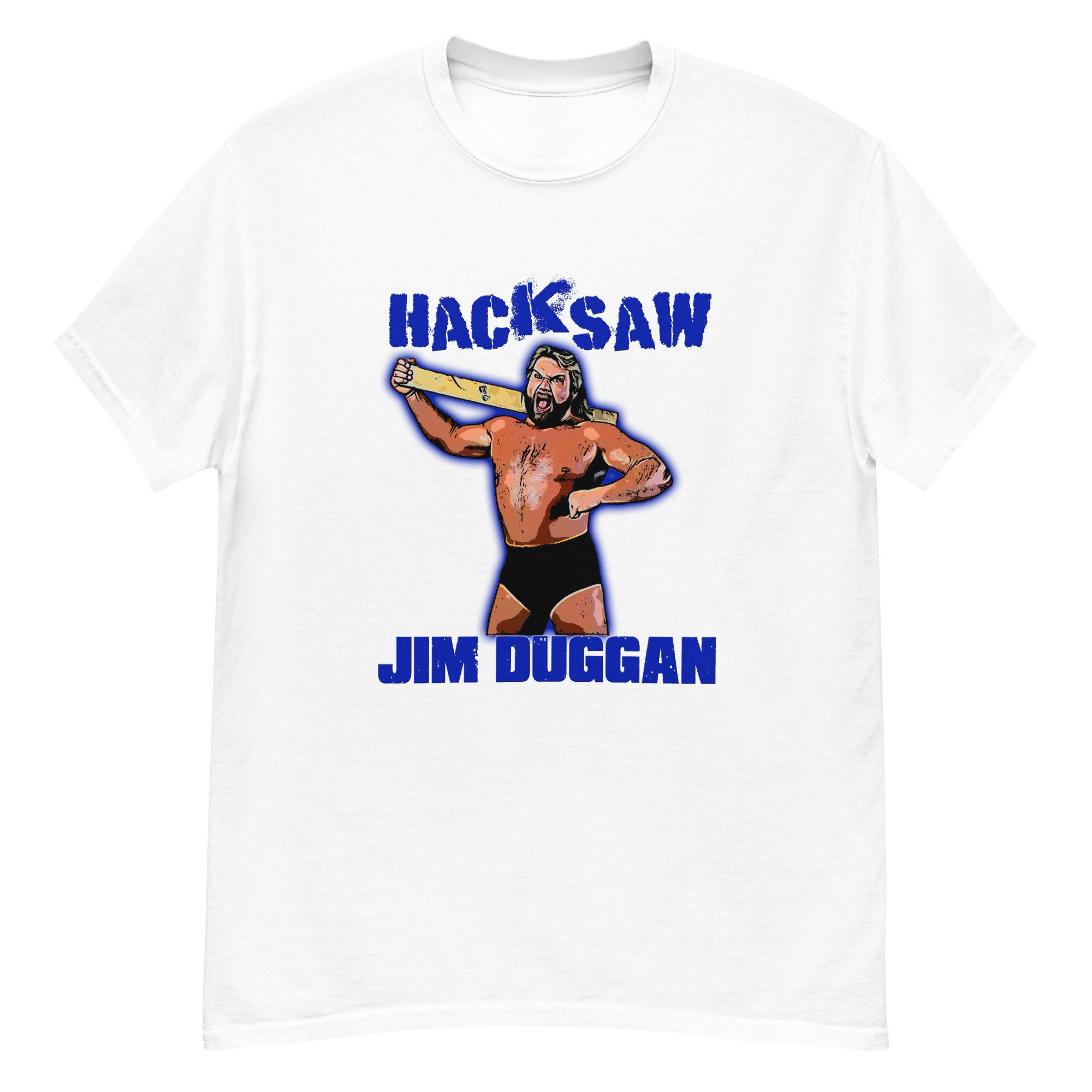 Discover hacksaw jim duggan tshirt  wrestling 80s tee