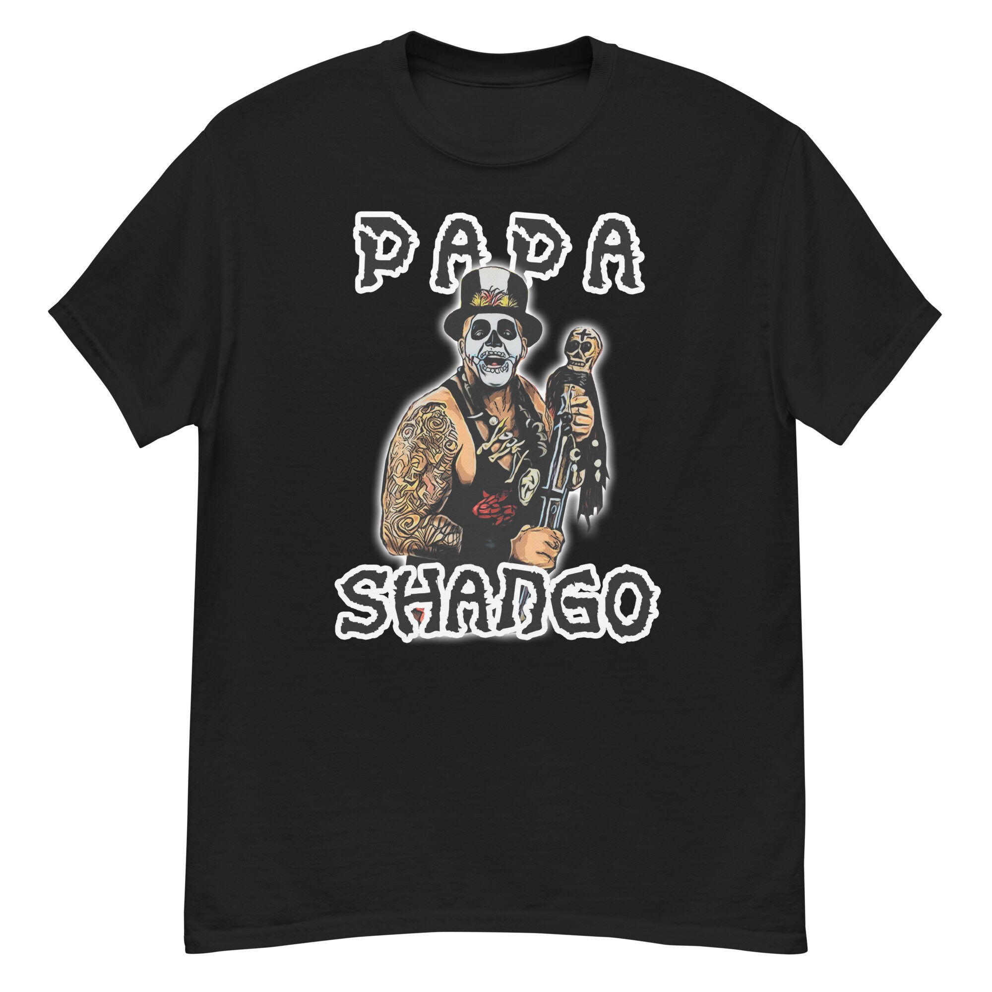 Discover Wrestling 80s Tshirt -papa shango  classic tee