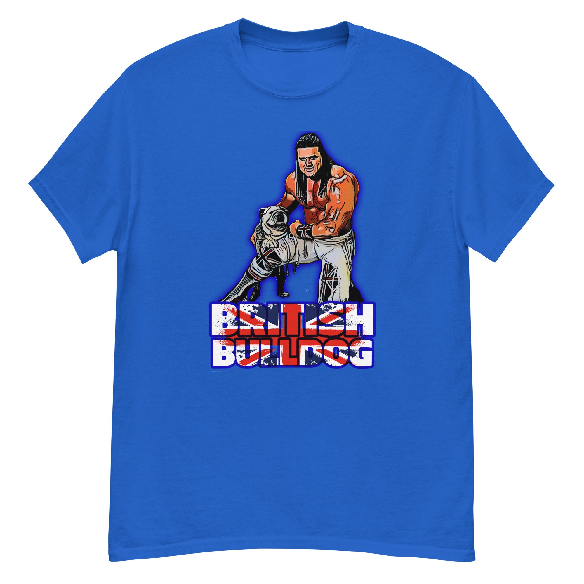 Discover british bulldog tshirt  wrestling 80s tee