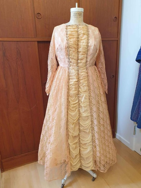 Vintage 1950s teater gown, princess dress, 1960s,… - image 1