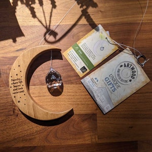 Family inspired wooden suncatcher gift for birthdays, engagements, weddings, new baby, new home image 10