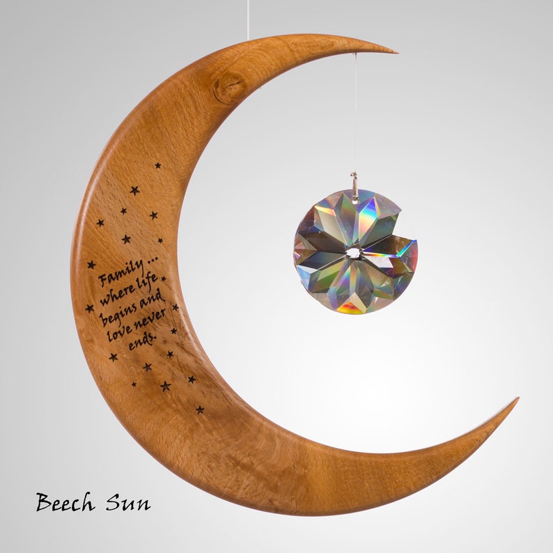 Personalized Gift Suncatcher Christmas gift Memorial gift New Baby gift Birthday gift LARGE VERSION Beech Sun