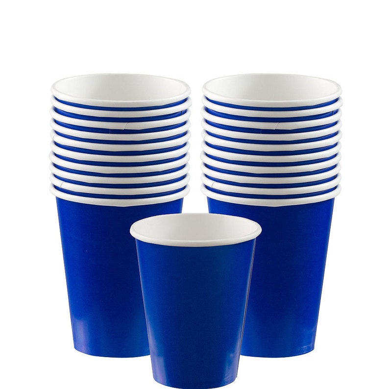 30 Ct 9 Ounce Disposable Royal Blue Paper Cups Party Now Available In Bulk All Occasion Hot /& Cold Cups Shower