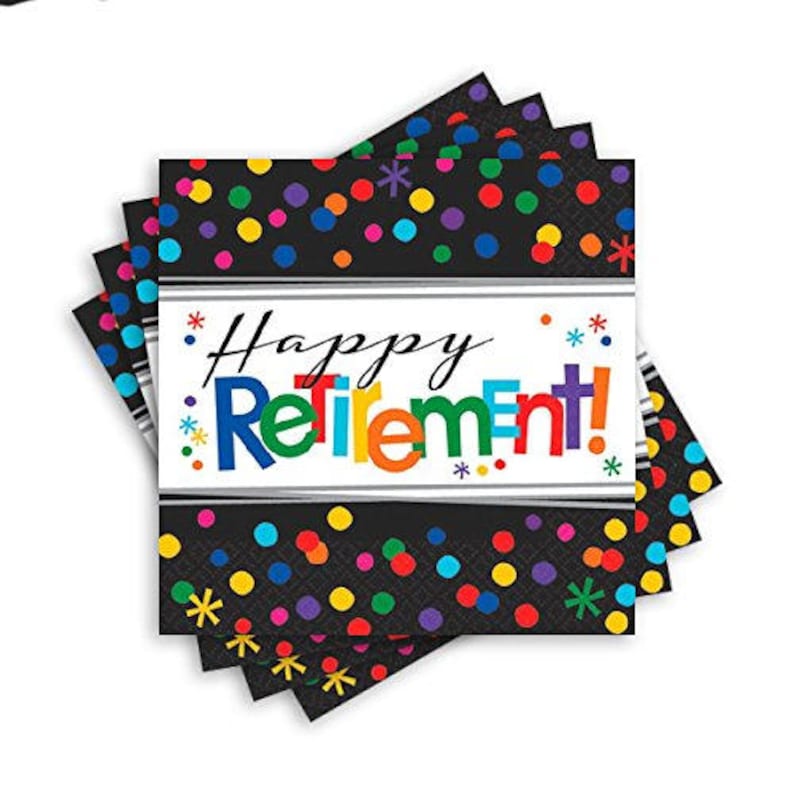 16 ct Retirement Napkins Beverage Happy Retirement Decorations Party Supply