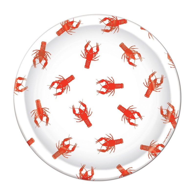 Cups /& Table Cover Celebration Set Service For 16 Includes Plates Summer Clambake Mardi Gras Crawfish Boil Tableware Set Napkins