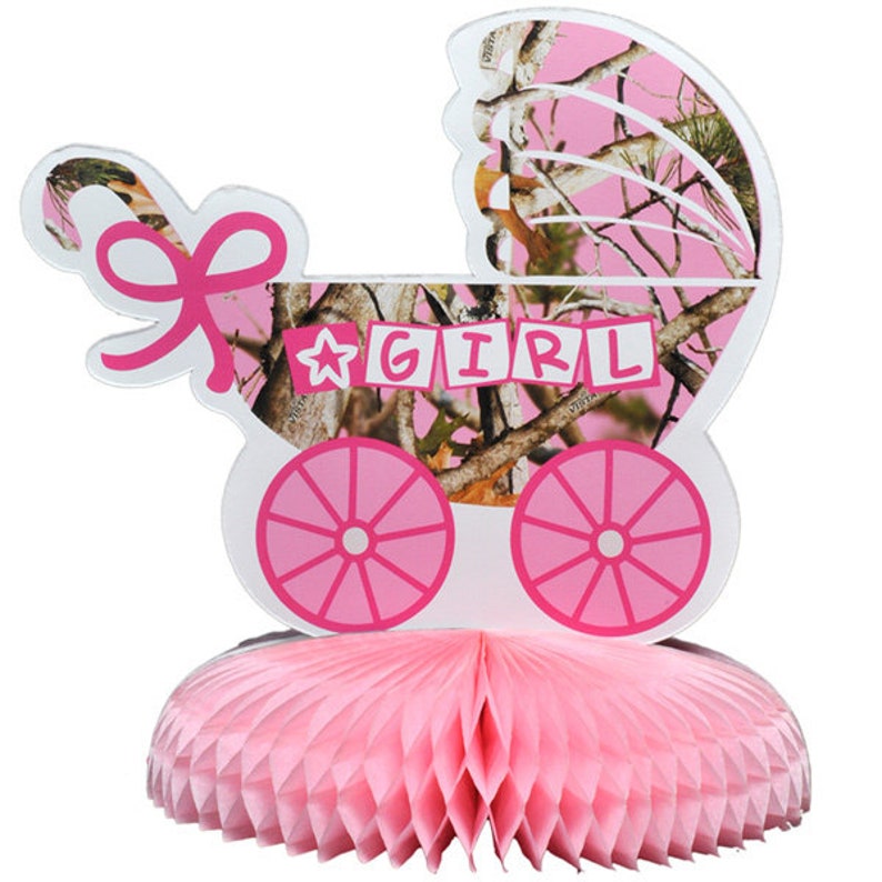 Adorable 10 Inch Pink Camo Baby Girl Shower Table Centerpiece Etsy