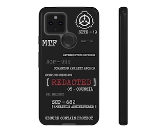 SCP-Themed Phone Case, foundation approved phone case Cool Sci-Fi Phone Cover