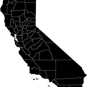 Mapa de California dividido por condado