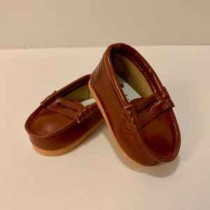 Brown Penny Loafers: 18 Inch Doll Shoes