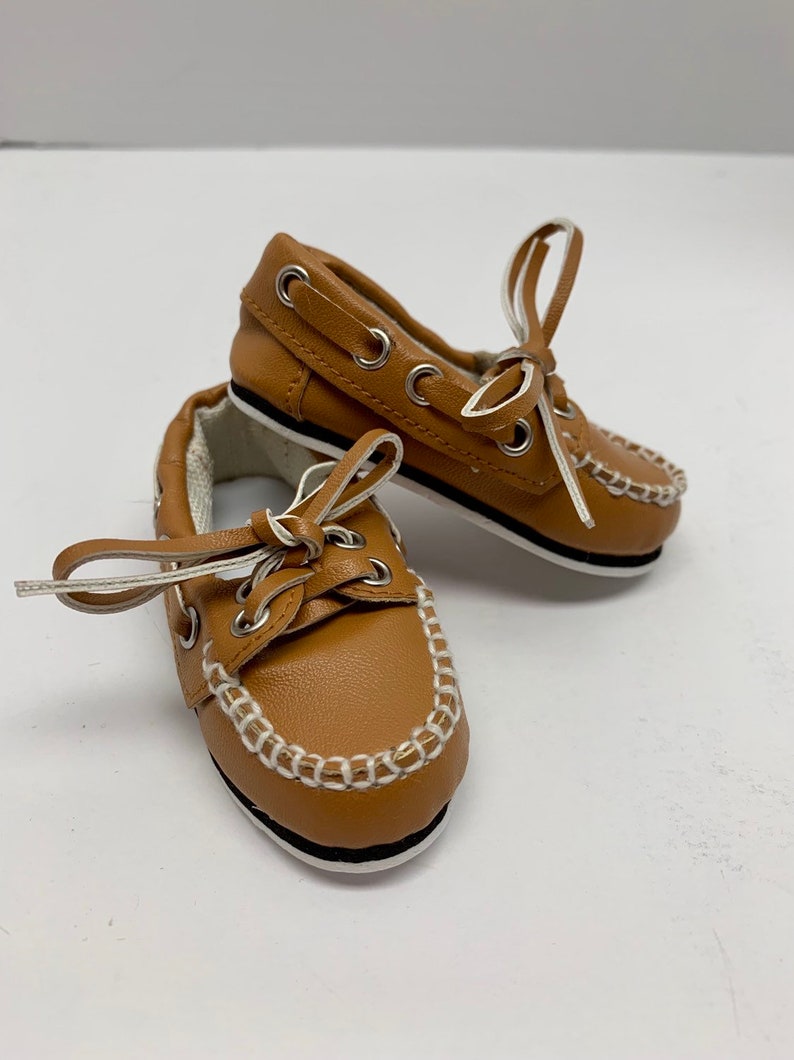 For Bitty Baby Boy Doll Clothes Brown Dark Brown Saddle Oxford Shoes