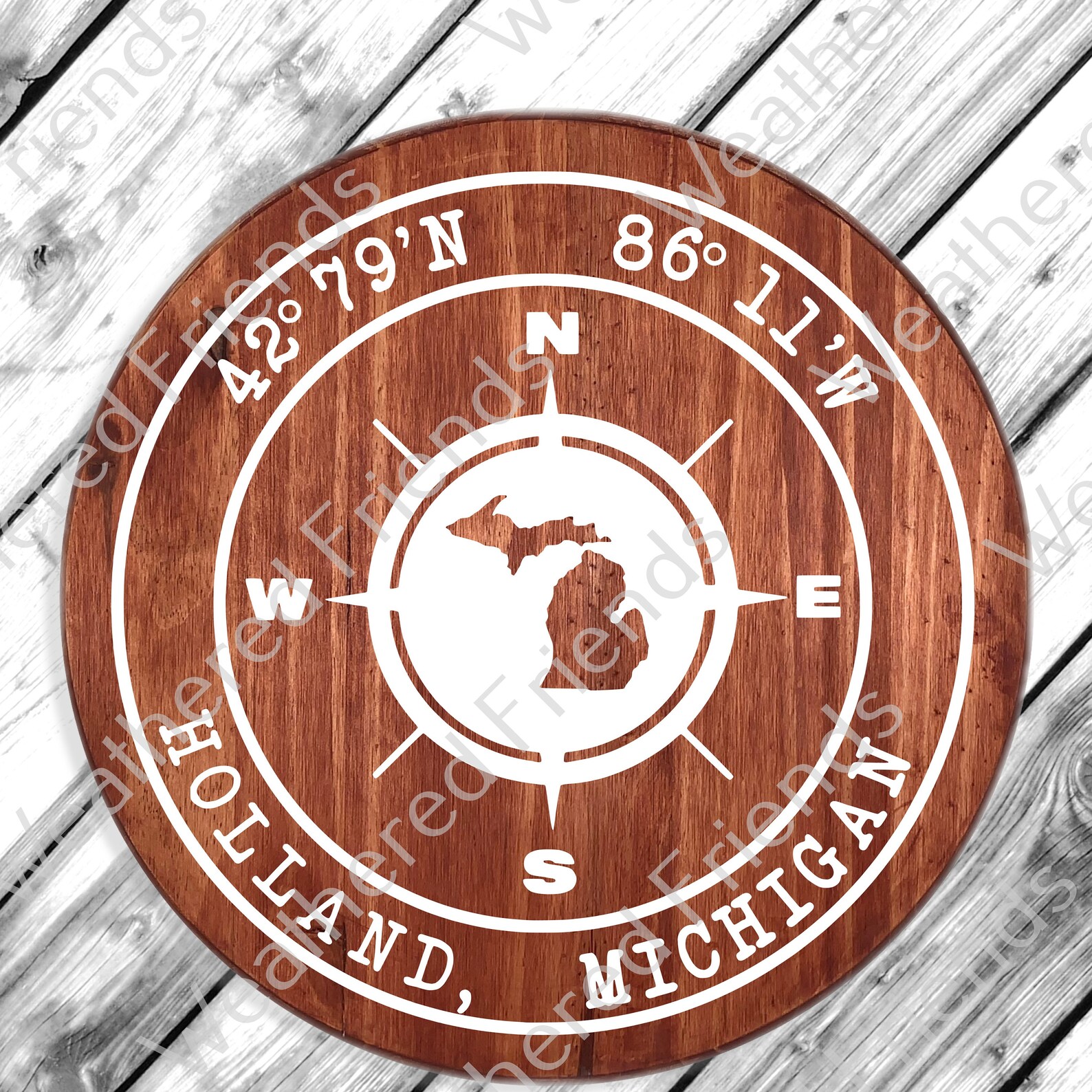 Holland Michigan Latitude Longitude SVG Etsy