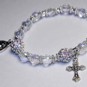 ROSARY BRACELET-Clear Crystal Bracelet
