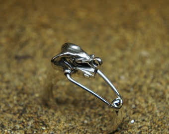 Elephant silver keychain
