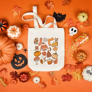 Autumn Tote Bag, Pumpkin bag, Fall Tote, Pumpkin Tote, Fall Gift, Reusable bag