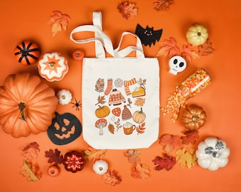 Autumn Tote Bag, Pumpkin bag, Fall Tote, Pumpkin Tote, Fall Gift, Reusable bag