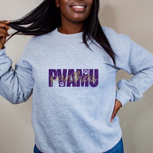 Prairie View Glitter Sweatshirt, PVAMU Sweatshirt, HBCU Shirt, Panthers, PV Shirt, Prairie View, College shirt, College shirt for Women