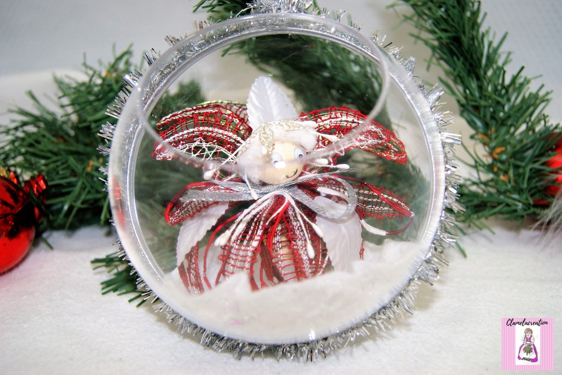 Boule de Noël avec dentelle aux fuseaux décoration de sapin  Etsy