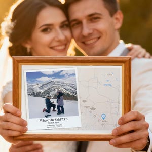 Personalized Engagement Map Proposal Photo Memory Gift