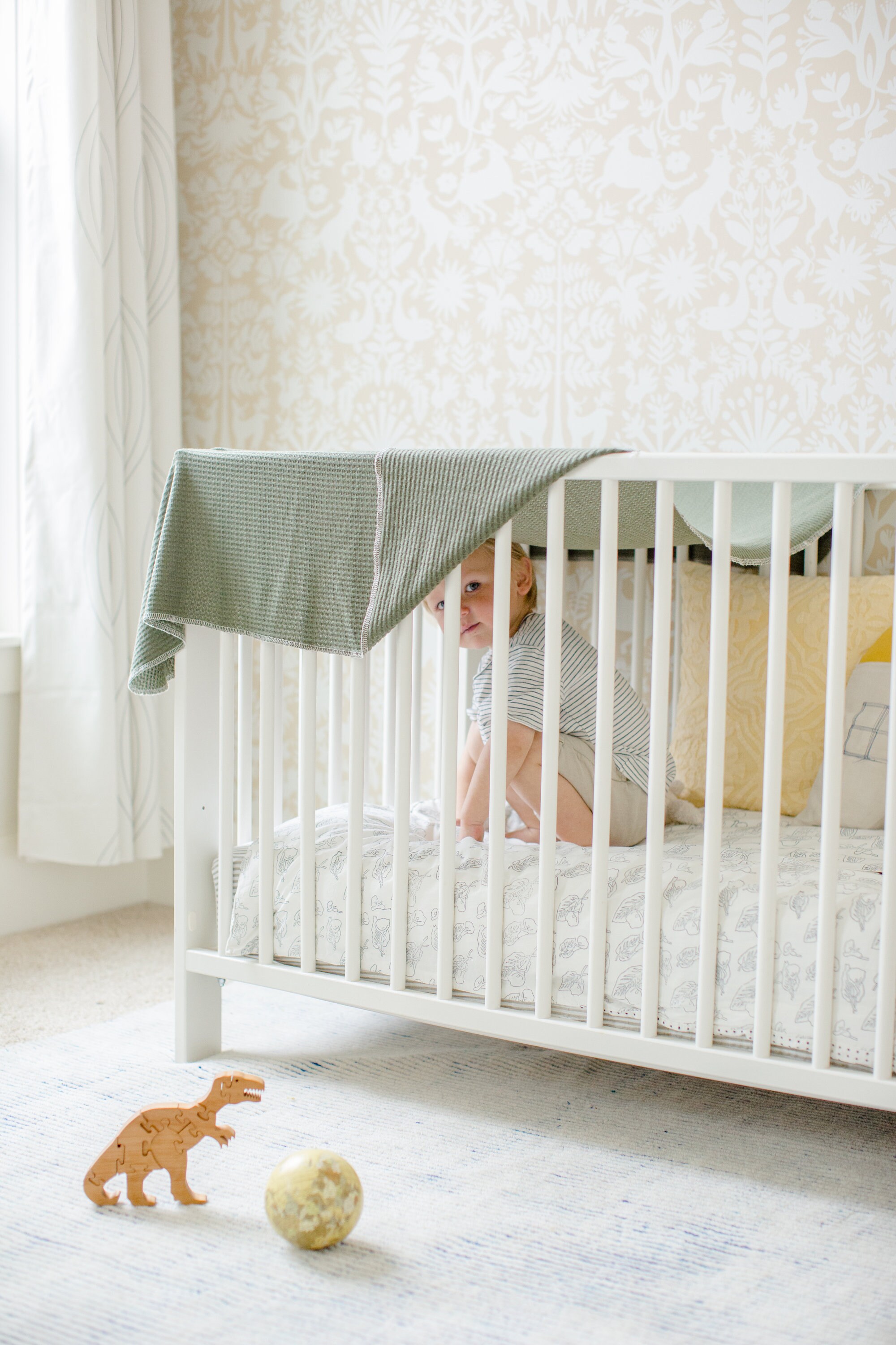 Farmhouse Toile Moss Green Swaddle Blanket – AGreatBaby