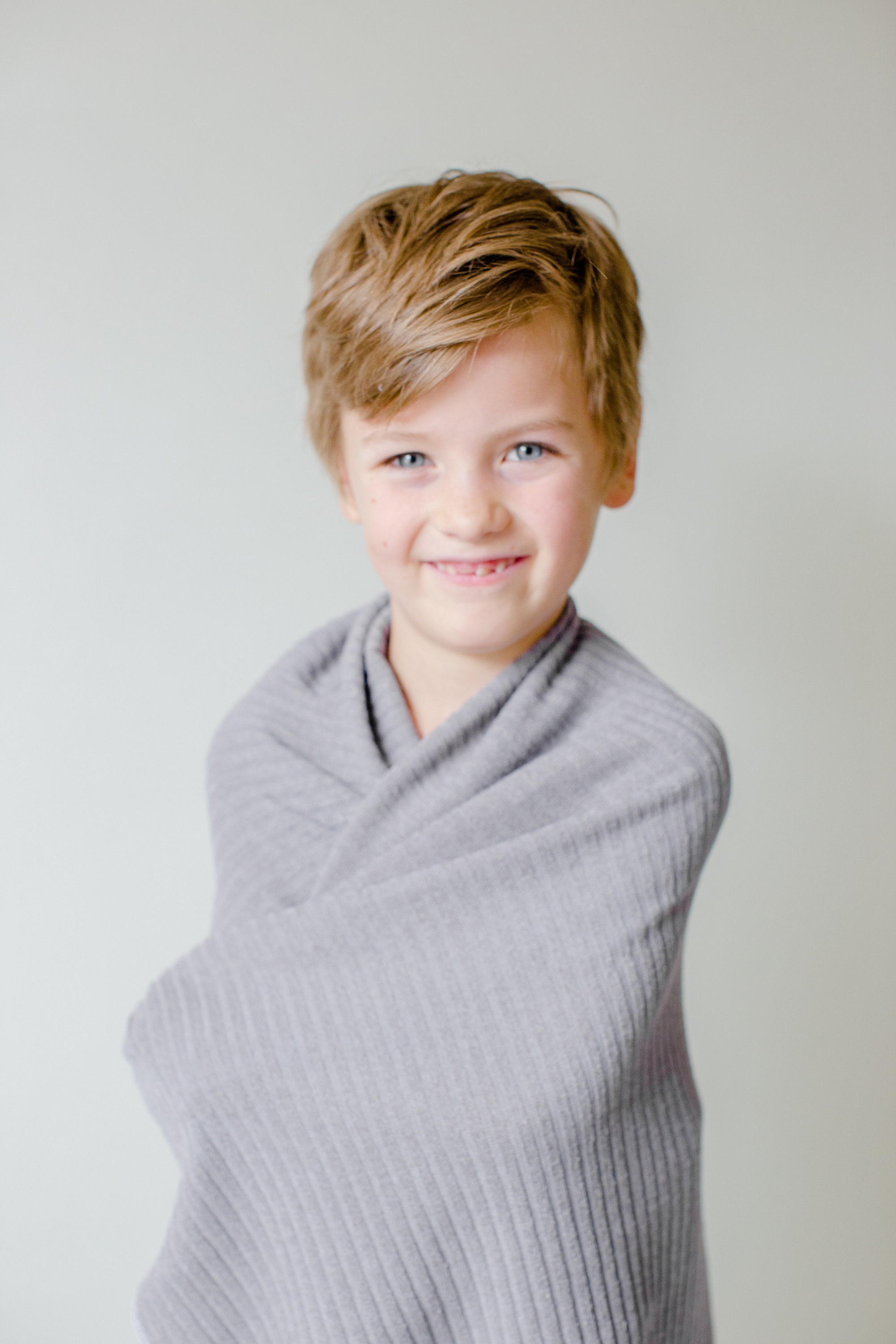 BABY BLANKETS : GRAY & YELLOW ELEPHANT TALL TALE MUSLIN ...