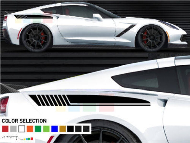 Sticker Decal stripe for Chevrolet CORVETTE Tune mirror rear bumper sport turbo