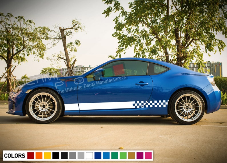 Decal Sticker Vinyl Side Stripe Kit Compatible with Subaru BRZ 2015 present 2 doors engine part
