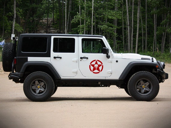 2 Decal sticker kit For Jeep Wrangler JK door NY city stripes graphics wrap