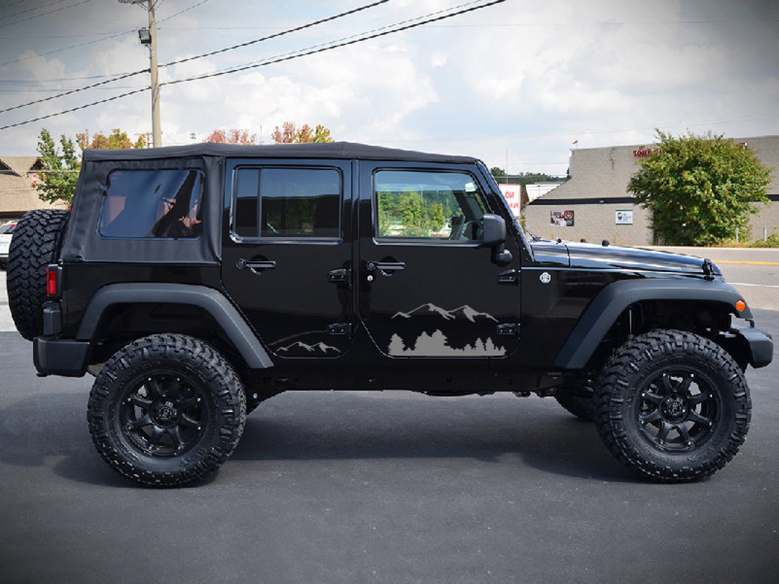 2x door Decal sticker For Jeep Wrangler JK Sahara Rubicon wrap Etsy