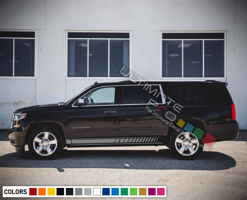 Sticker Decal Vinyl Stripes for Chevrolet Suburban Offroad Rocker 2017 2018 suv