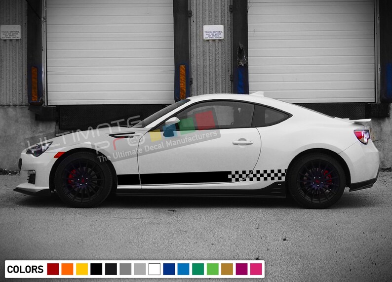 Decal Sticker Vinyl Side Stripe Kit Compatible with Subaru BRZ 2015 present 2 doors engine part