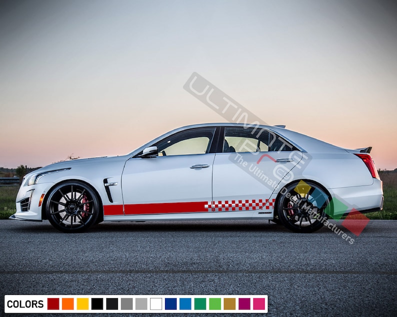 Sticker Decal Stripe spring for Cadillac ATR Racing Body low suspensions mp3 cup holder lip splitter