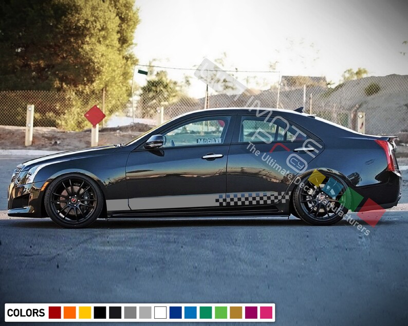 Sticker Decal Stripe spring for Cadillac ATR Racing Body low suspensions mp3 cup holder lip splitter