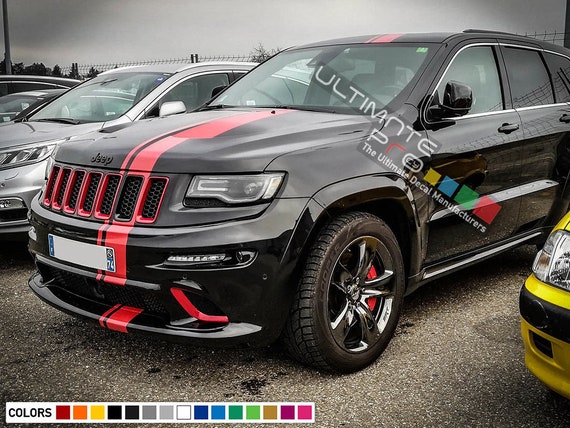 Sticker Decal Stripe kit for Jeep Grand Cherokee mirror graphics roof srt8 hood